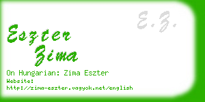 eszter zima business card